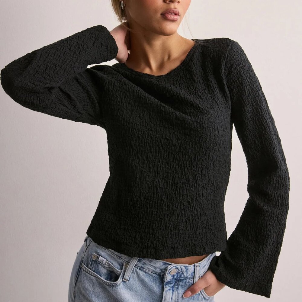 NWT textured bell sleeve top